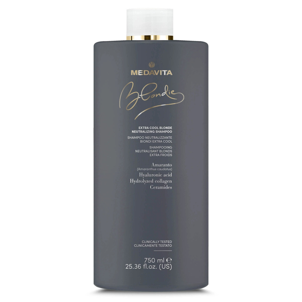 Medavita Black Blondie Extra Cool Blonde Neutralizing Shampoo 750ml shampoo #Size_750ml