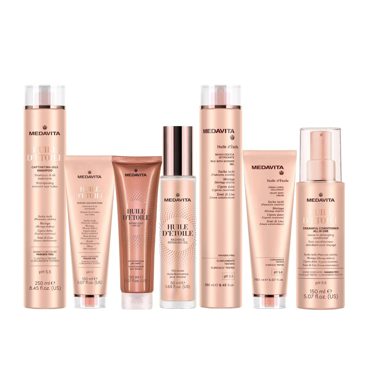 Medavita Huile d'Étoile Velvet Body Cream 150ml range