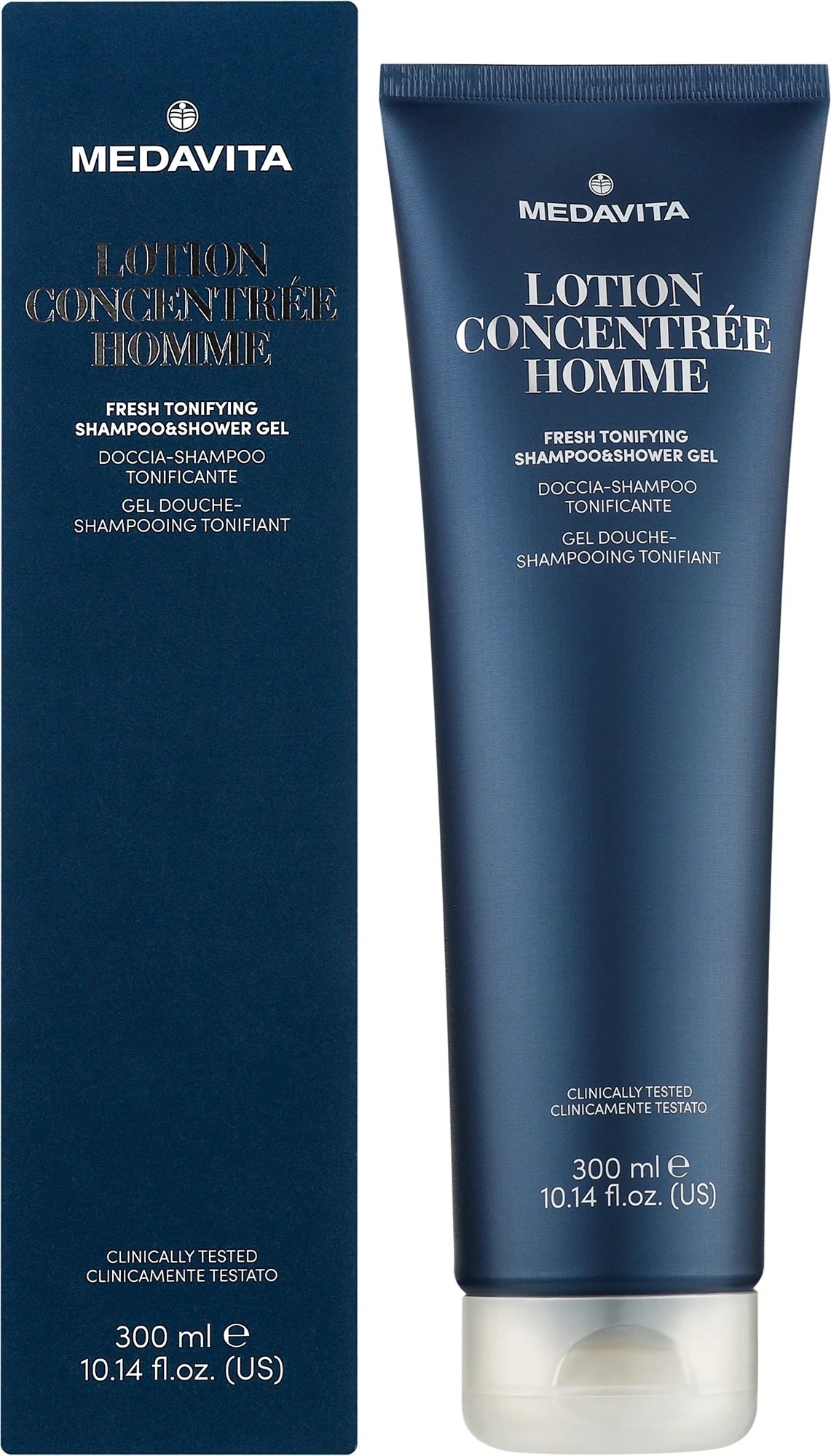 Medavita Lotion Concentrée Homme Fresh Tonifying Shampoo & Shower Gel 300ml pack