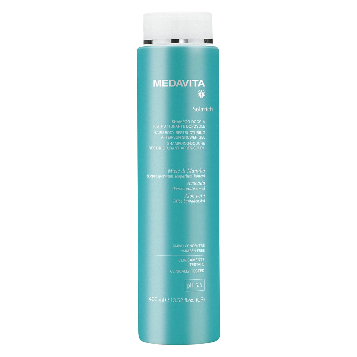 Medavita Solarich Restructuring After-Sun Shampoo & Body Wash 400ml shampoo and body wash #Size_400ml