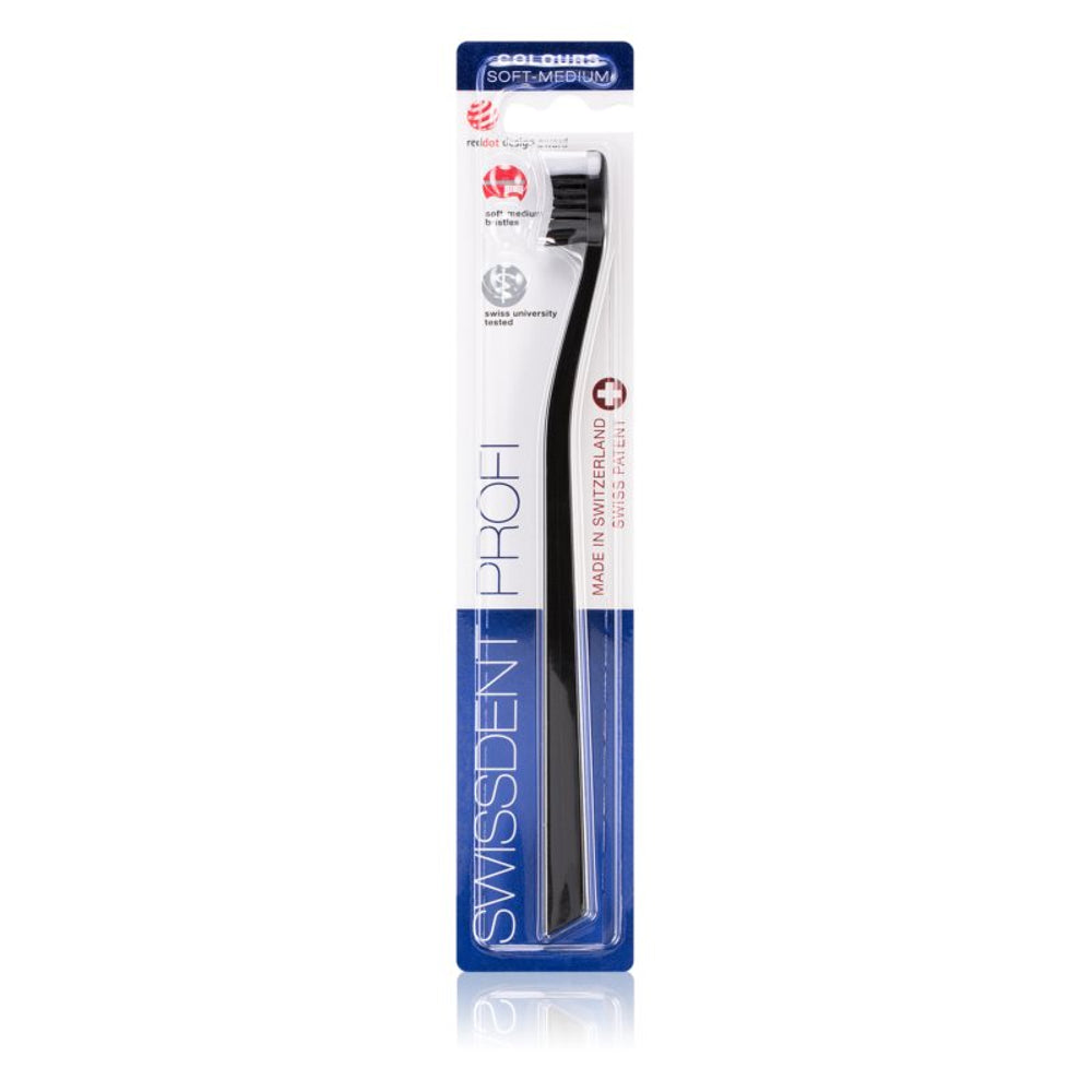 Swissdent Profi Colours Single Black manual toothbrushes